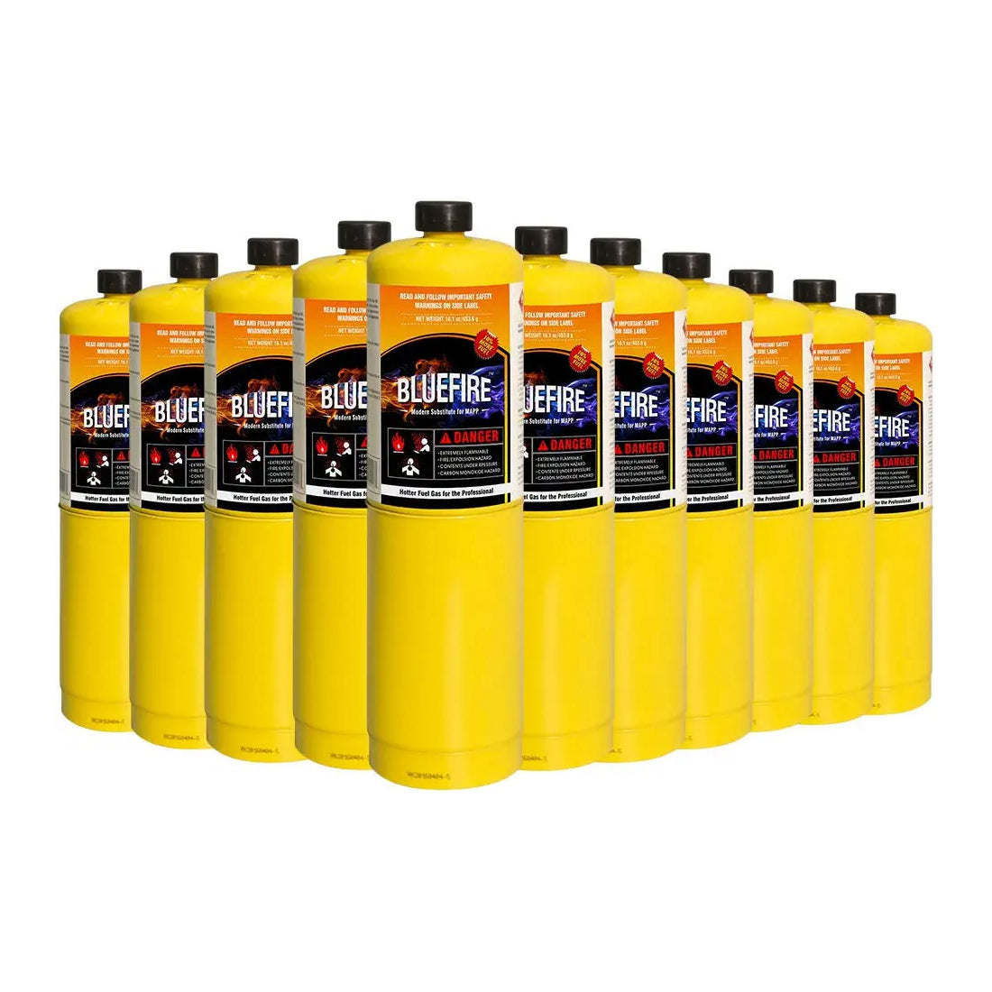 Pack of 12 Whole Carton 400g BLUEFIRE Modern MAPP Gas Cylinder