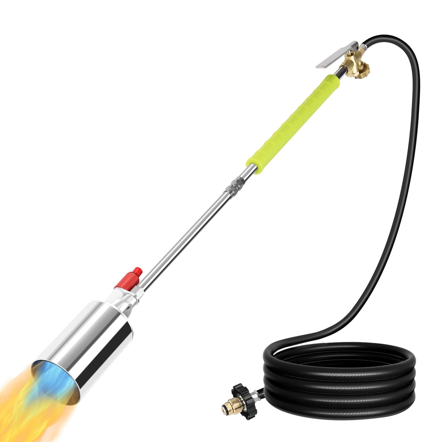 Propane Torch Weed Burner High Output 500,000 BTU Weed Burner Torch For Propane Tank with Self Igniter Blow Torch Turbo Trigger and 10FT Hose Flamethrower Weed Torch Propane Burner