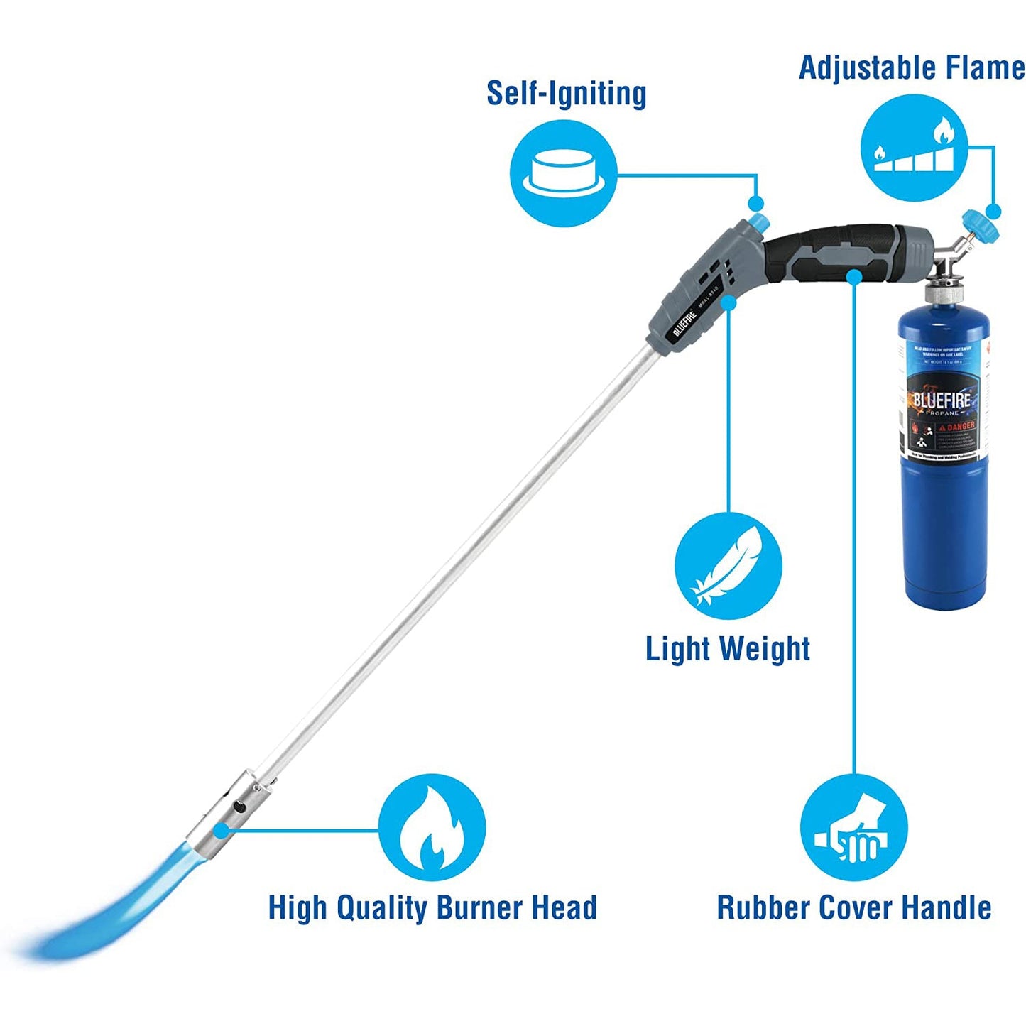 MRAS-8340B 32" Long Propane Weed Torch Burner,Blow Torch